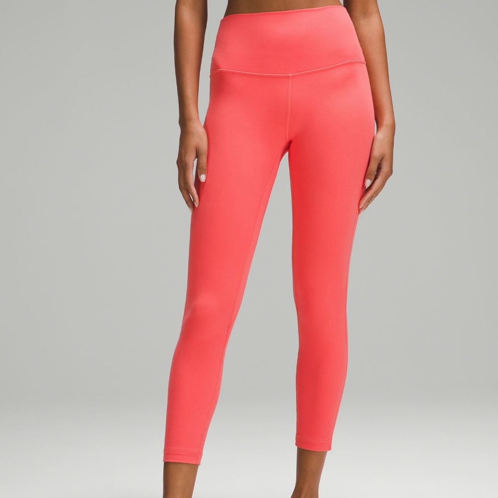 pale raspberry lululemon leggings, 25 in inseam